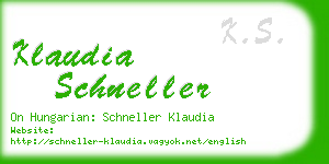 klaudia schneller business card